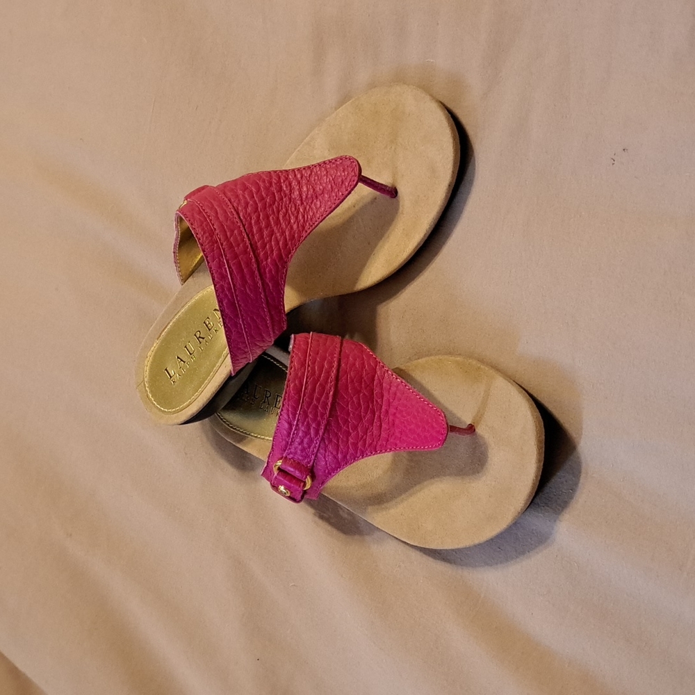 NEW Lauren Ralph Lauren leather sandals
